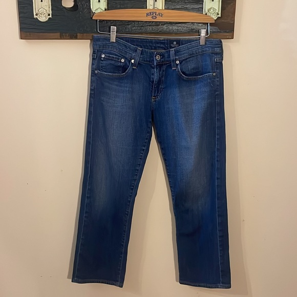 AG Adriano Goldschmied Straight Leg Cropped Jeans Size 29 - Picture 3 of 16